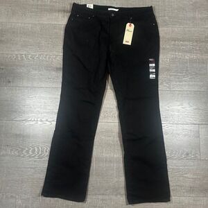 Levis 505 Straight Leg Jeans Black Mid Rise 18 Long W34 L34 NWT 155050120